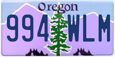 OR license plate 994WLM
