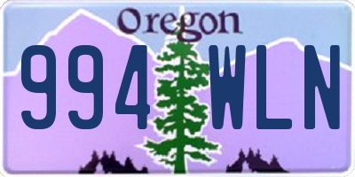 OR license plate 994WLN
