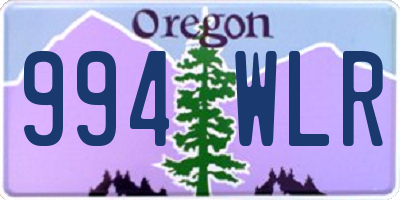 OR license plate 994WLR