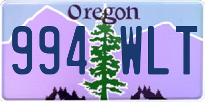 OR license plate 994WLT