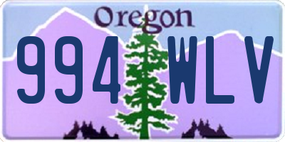 OR license plate 994WLV