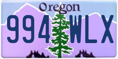 OR license plate 994WLX