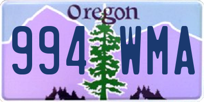 OR license plate 994WMA