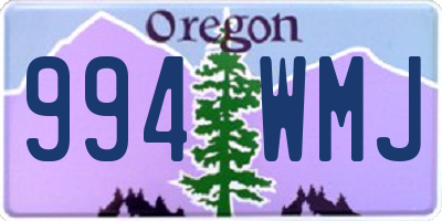 OR license plate 994WMJ