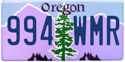 OR license plate 994WMR