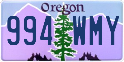 OR license plate 994WMY