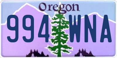 OR license plate 994WNA