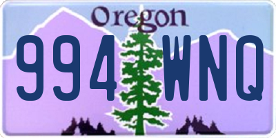 OR license plate 994WNQ