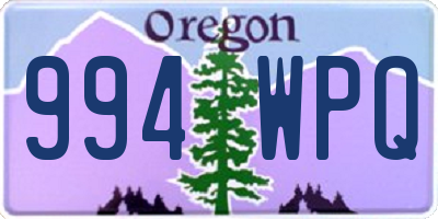 OR license plate 994WPQ