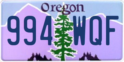 OR license plate 994WQF