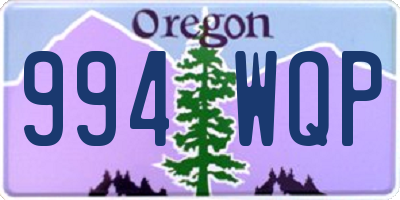 OR license plate 994WQP