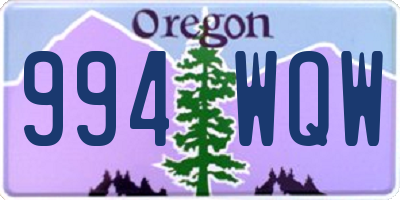 OR license plate 994WQW