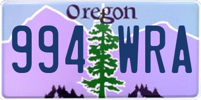 OR license plate 994WRA