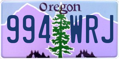 OR license plate 994WRJ
