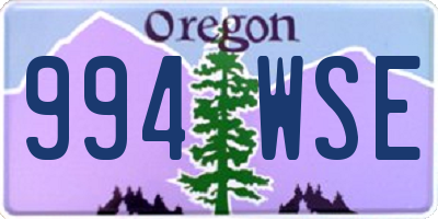 OR license plate 994WSE