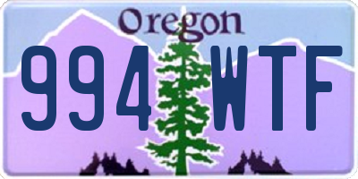 OR license plate 994WTF