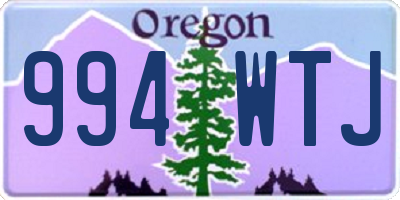 OR license plate 994WTJ