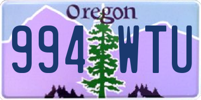OR license plate 994WTU