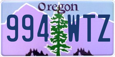 OR license plate 994WTZ