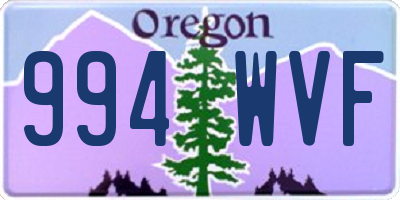 OR license plate 994WVF