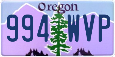 OR license plate 994WVP