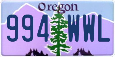 OR license plate 994WWL