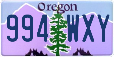 OR license plate 994WXY