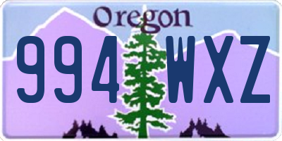 OR license plate 994WXZ