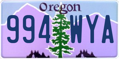 OR license plate 994WYA