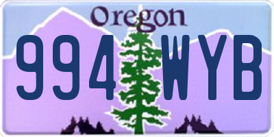 OR license plate 994WYB