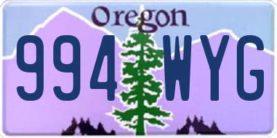 OR license plate 994WYG