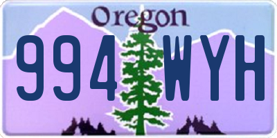 OR license plate 994WYH