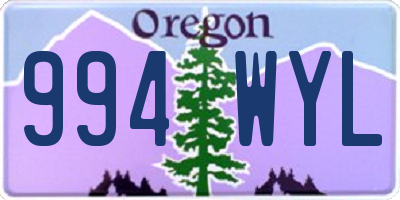 OR license plate 994WYL
