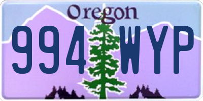 OR license plate 994WYP