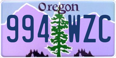 OR license plate 994WZC