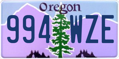 OR license plate 994WZE