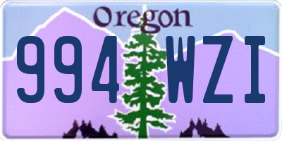 OR license plate 994WZI