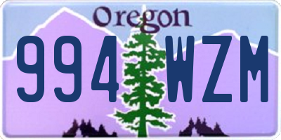 OR license plate 994WZM