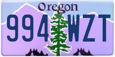 OR license plate 994WZT