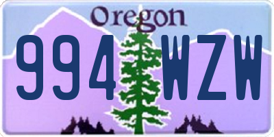 OR license plate 994WZW