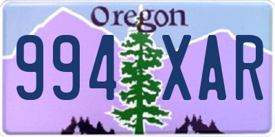 OR license plate 994XAR