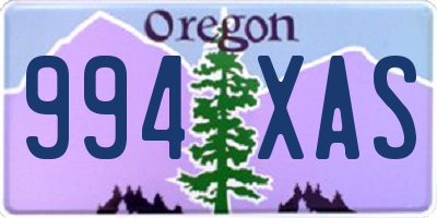 OR license plate 994XAS