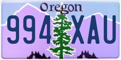 OR license plate 994XAU