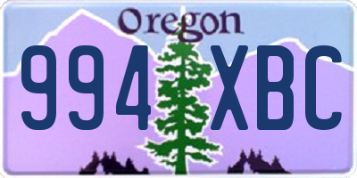 OR license plate 994XBC