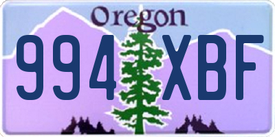 OR license plate 994XBF