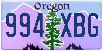 OR license plate 994XBG