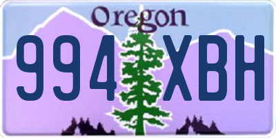 OR license plate 994XBH