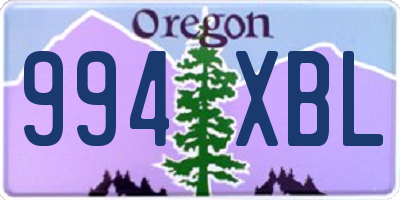 OR license plate 994XBL