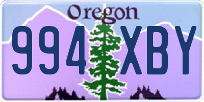 OR license plate 994XBY