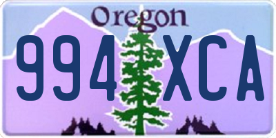 OR license plate 994XCA